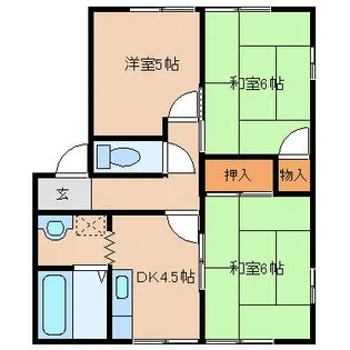 コーポ中村【B102号室】の間取り
