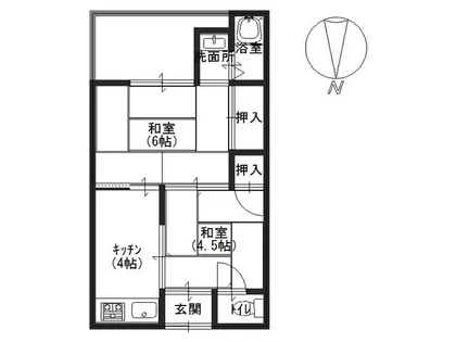 罧原荘C棟【C-11号室】の間取り
