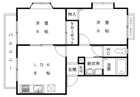 リバーシティ志免【A101号室】の間取り