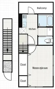 兵庫県明石市西明石南町2丁目【テラスハウス】の間取り