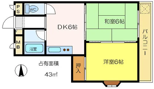 ニューコーポ芝【3階】の間取り