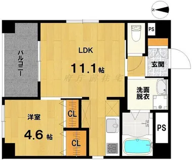 御所南 晴風苑【4階】の間取り