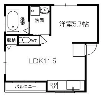 福住マンション【3号室】の間取り
