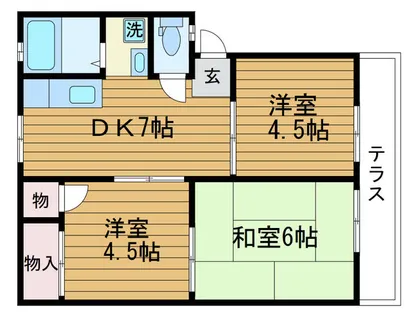ドミール西【108号室】の間取り