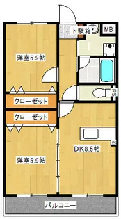 丸万マンション【202号室】の間取り