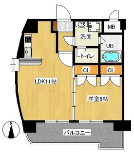 ウィルステージ古船場【12階】の間取り