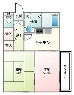 ロイヤルメゾン甲東園Ⅷ【102号室】の間取り