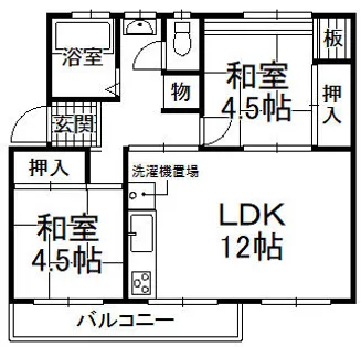 新金岡1丁7番住宅3棟【1階】の間取り