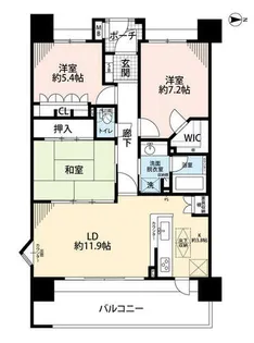 サーパス市駅前【705号室】の間取り
