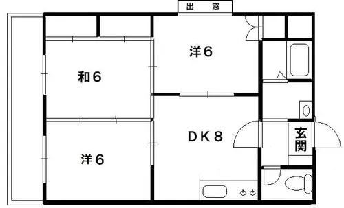 井堀ハイツ【4階】の間取り