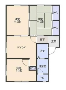 福岡県田川市大字奈良【アパート】の間取り