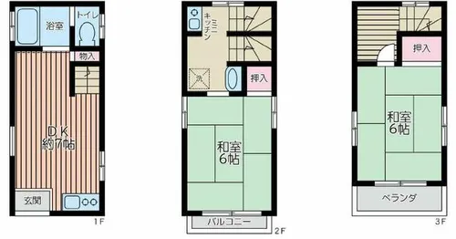 兵庫県神戸市中央区東雲通2丁目【一戸建】の間取り