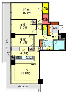 ザ・パークハウス神戸ハーバーランドタワー【20階】の間取り