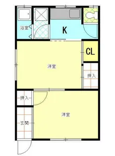 寺戸アパート【F号室】の間取り