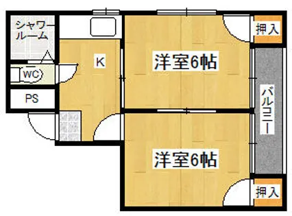 第一シャトレ筒井【303号室】の間取り