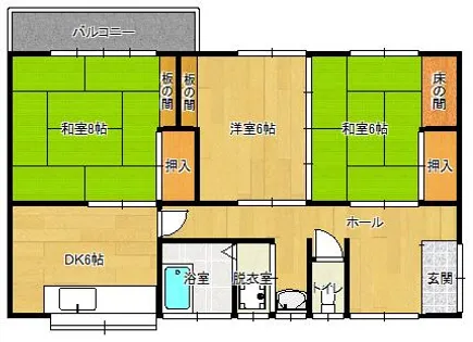 福岡県北九州市小倉北区高尾2丁目【一戸建】の間取り
