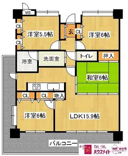 エバーライフ新栄町駅壱番館【1105号室】の間取り
