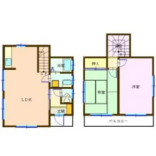 福岡県八女市黒木町田本【一戸建】の間取り