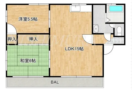 フレグランスみかさ【101号室】の間取り