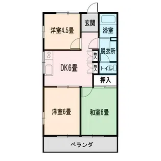 ガーデンハウス【2C号室】の間取り