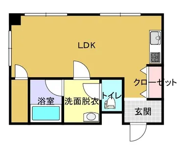 室蘭ナラサキビル【303号室】の間取り