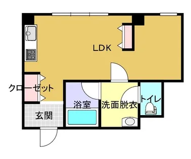 室蘭ナラサキビル【305号室】の間取り