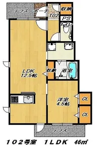 シャーメゾン曙光【1階】の間取り