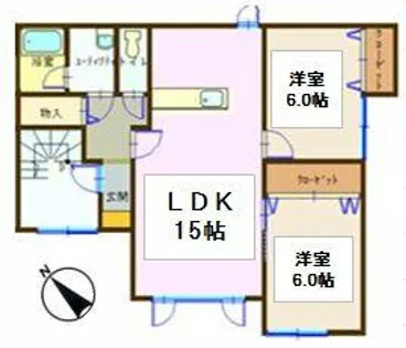 アクアプラネット【103号室】の間取り