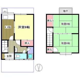京都府京都市右京区太秦青木ケ原町【一戸建】の間取り