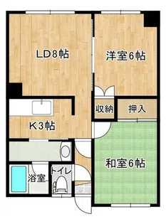 北海道札幌市白石区本郷通12丁目南【アパート】の間取り