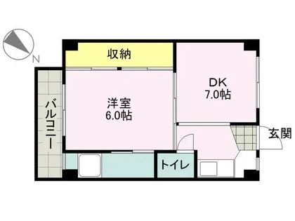 ビレッジハウス古賀 1号棟【108号室】の間取り