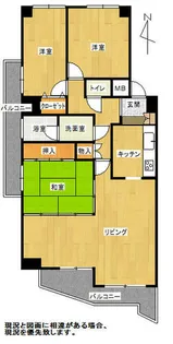 愛知県あま市七宝町下之森河原【マンション】の間取り
