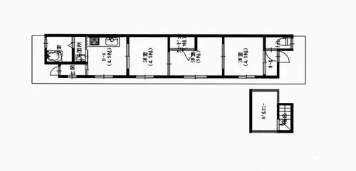 兵庫県尼崎市西難波町6丁目【一戸建】の間取り