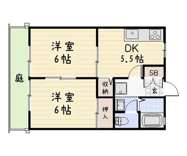 ビーライン篠崎【1階】の間取り