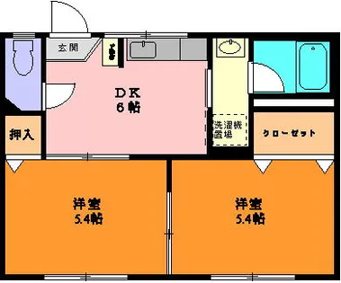 サンハイツ【102号室】の間取り