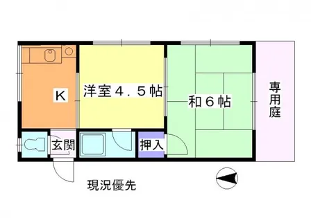 田中荘【201号室】の間取り