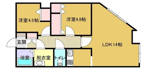 室蘭ナラサキビル【2階】の間取り