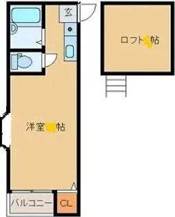 レジデンス西新【205号室】の間取り