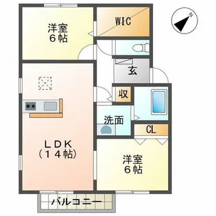 ロイヤルステージB【1階】の間取り