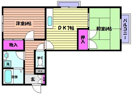 コート芦屋ウエスト【2階】の間取り