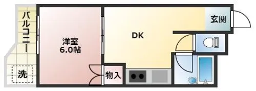 押部谷第二ビル【204号室】の間取り