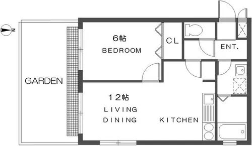 ビューテラス春日丘【1階】の間取り