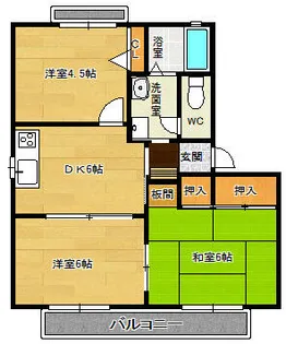 ヴェルディ高須Ⅱ【A202号室】の間取り