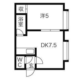 クルーズハウス南郷16【101号室】の間取り