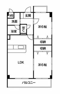 リヴァージュ徳力【2階】の間取り
