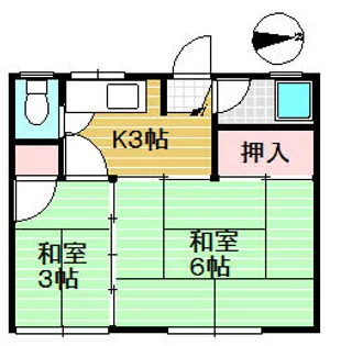岡村マンション【2階】の間取り