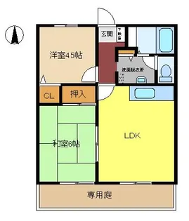 クレール香呂【1階】の間取り