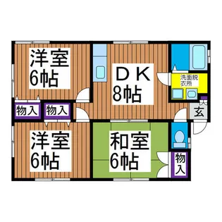 福岡県大牟田市大字白銀【一戸建】の間取り