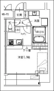 マンションプラット【801号室】の間取り