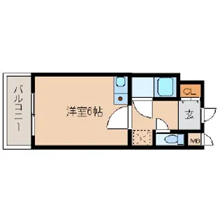 シャルム小倉中津口【5階】の間取り